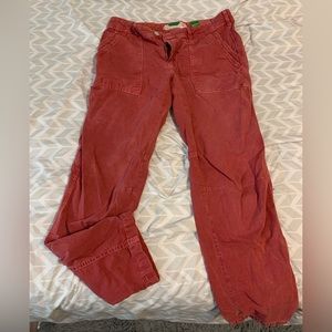 anthropologie red pants